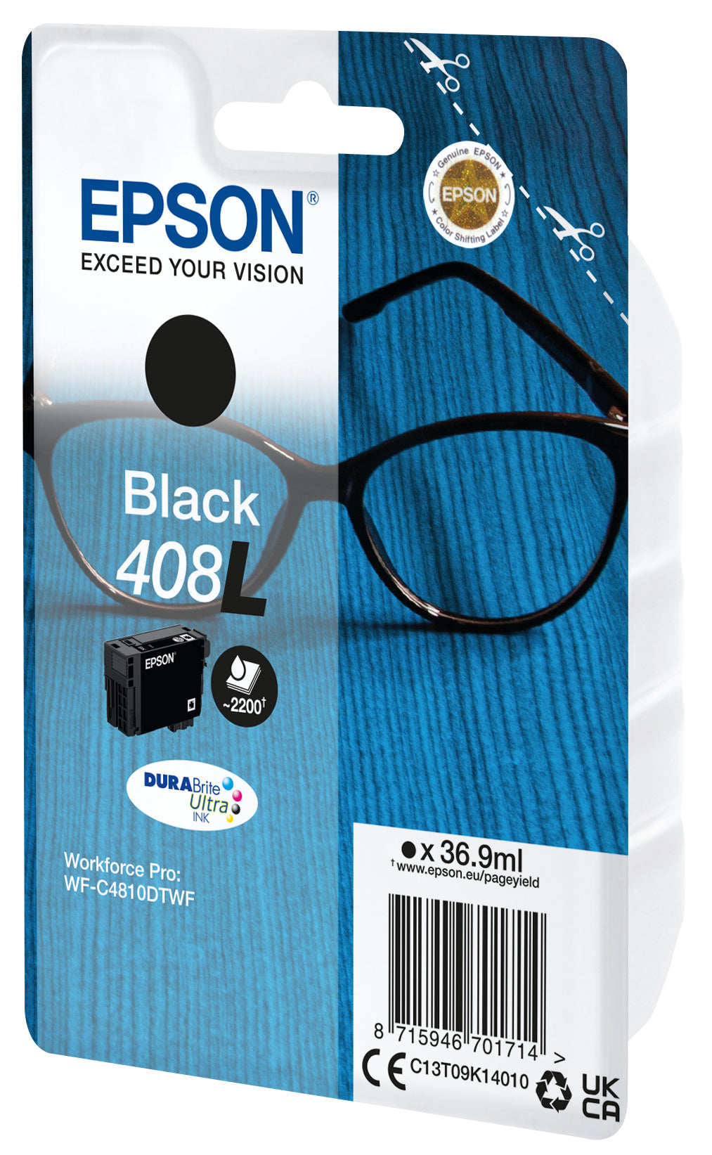 Cartouche d'encre Epson Lunettes 408 XL (Noir)