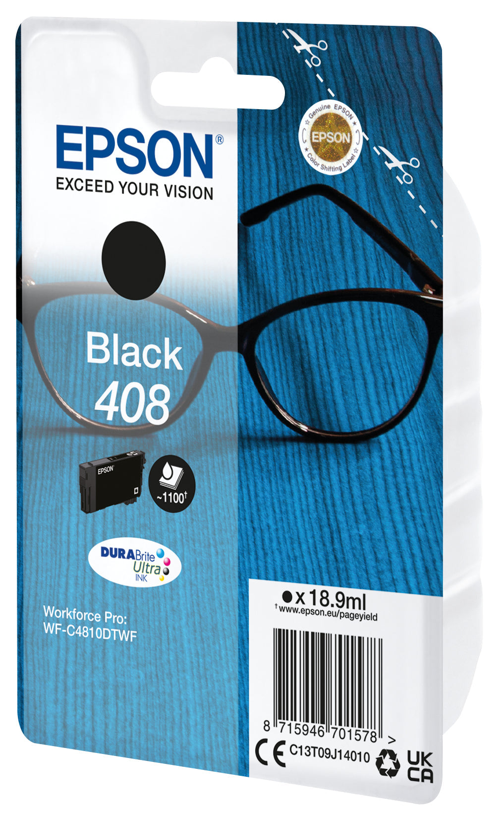 Cartouche d'encre Epson Lunettes 408 (Noir)