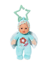 Poupon - BABY BORN - Poupon Ange - 18cm - Hochet intégré - Tout doux - Lavable - Des la naissance - Bleu OU Rose