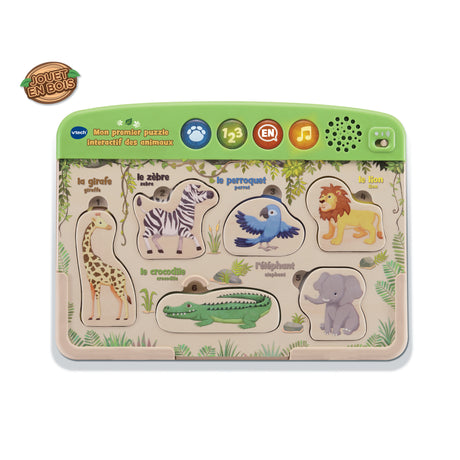 Jouet en bois interactif - VTECH - Mon Premier Puzzle des Animaux - FSC