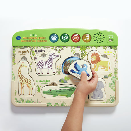 Jouet en bois interactif - VTECH - Mon Premier Puzzle des Animaux - FSC