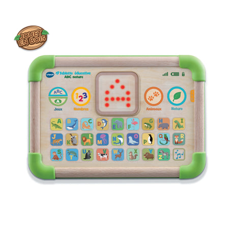 VTECH - Play Green - Tablette Éducative ABC Nature - Jouet Bois FSC