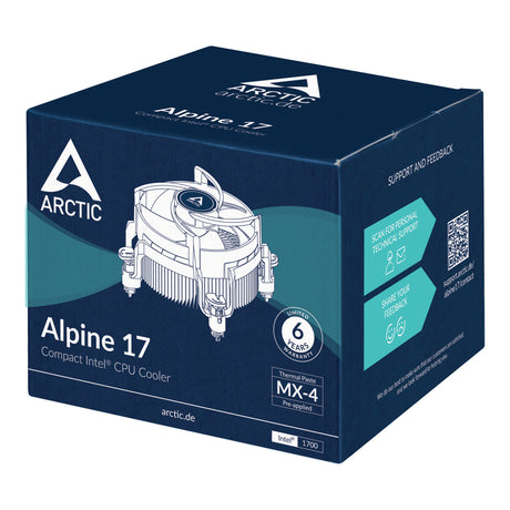 Ventilateur processeur Arctic Alpine 17 (Noir)
