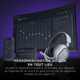 Casque gaming sans fil - Turtle Beach Stealth™ 700P (Gen3) - Blanc - PS5, PS4, PC, mobile, 60mm, Bluetooth, 80h