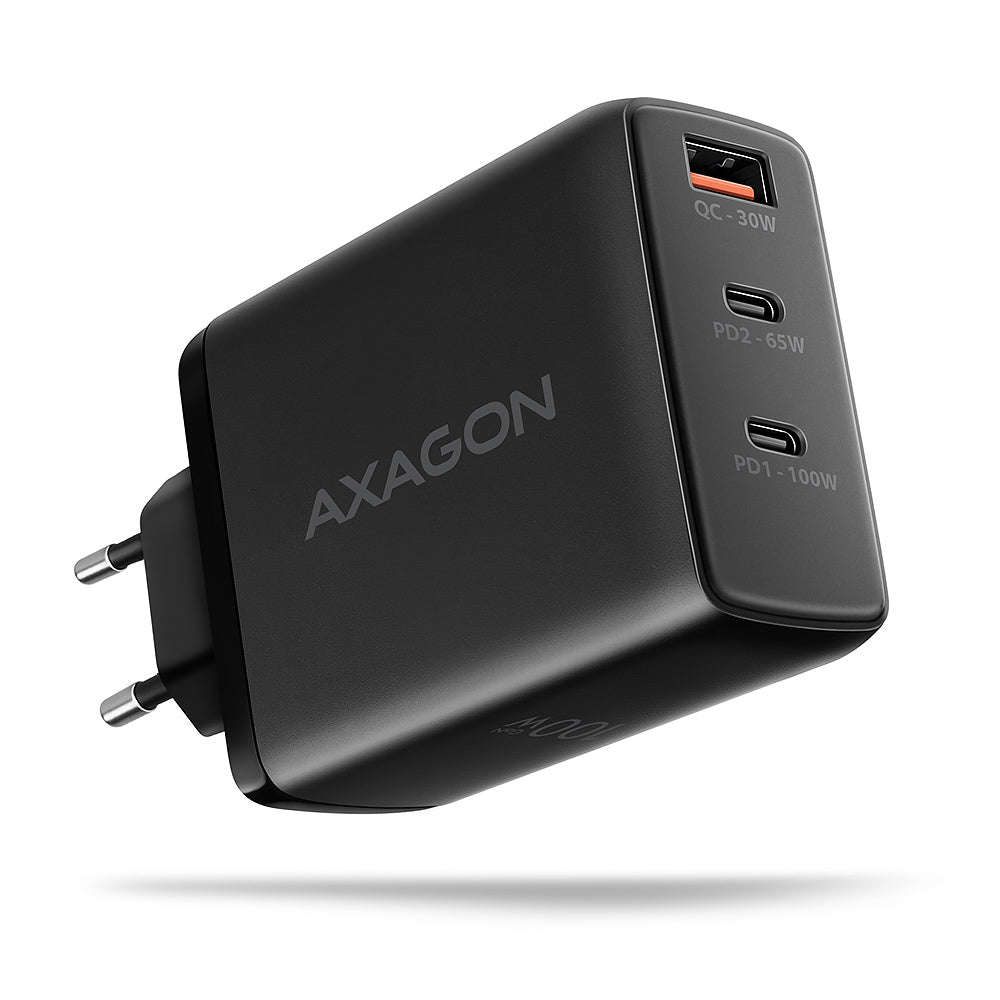 Chargeur secteur Axagon 2x USB-C + 1x USB-A 100W (Noir)