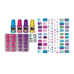 Clementoni - Kit manucure phosphorescents pour enfant - Vernis, faux ongles et autocollants - Des 7 ans