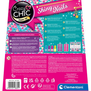 Clementoni - Kit manucure phosphorescents pour enfant - Vernis, faux ongles et autocollants - Des 7 ans