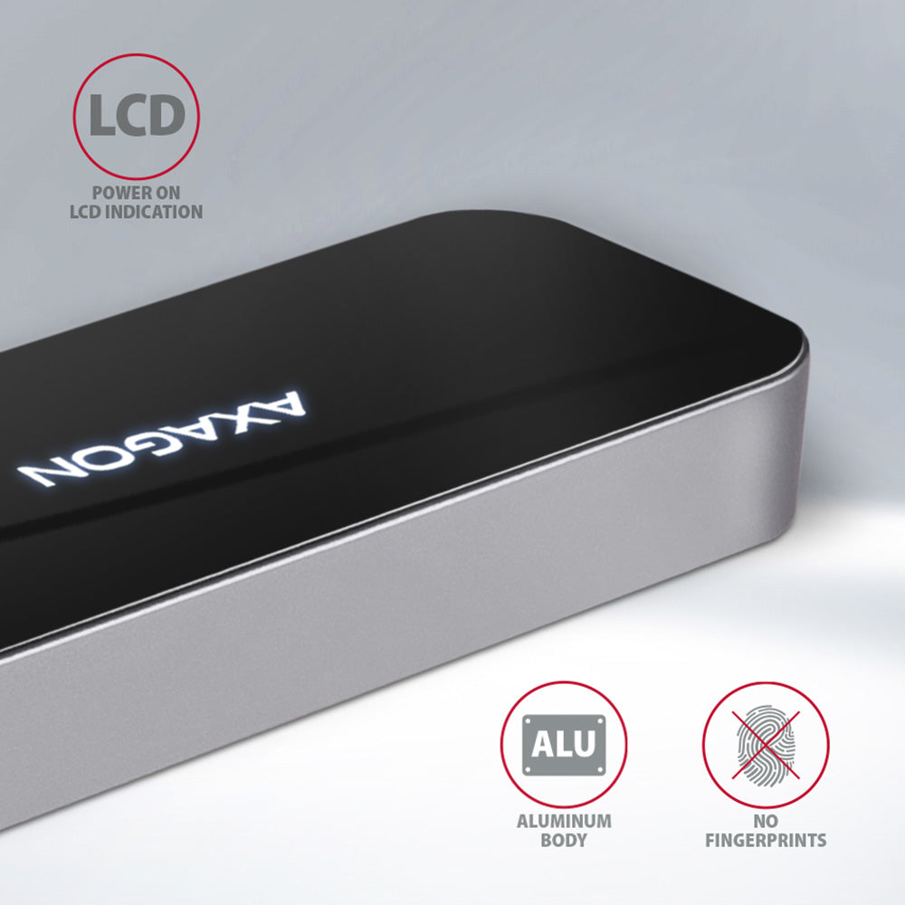 Station d'accueil portable USB-C 3.2 Axagon HMC-6GL (Noir)