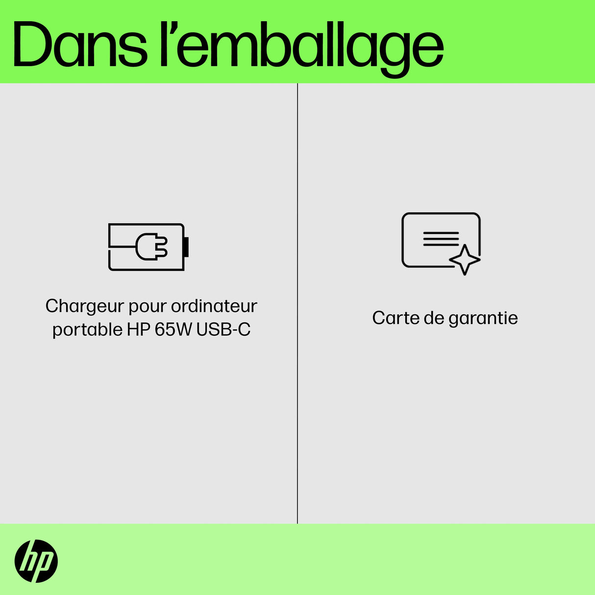 Chargeur pour ordinateur portable HP USB-C 65 W
