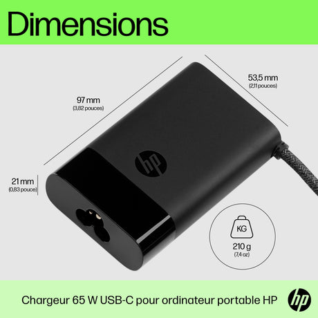Chargeur pour ordinateur portable HP USB-C 65 W