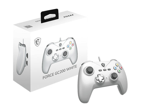 Manette de jeu - PC - FORCE GC200 - Filaire - Blanc - MSI