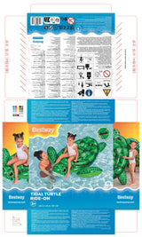 Bouée a chevaucher - Bestway - Tortue - 153 x 140 x 38 cm