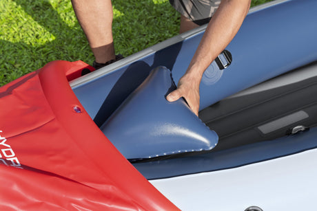 Kayak gonflable - BESTWAY - 65132 - Rapide X3 Hydro-Force™ - 381 x 100 cm, 3 places, 250 kg max, 2 pagaies, pompe