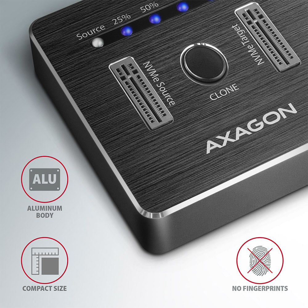 Station d'accueil Axagon ADSA-M2C pour 2x NVMe - USB 3.2