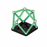 Coffret de construction - GEOMAG - Glow Recycled - 25 pieces - Luminescent - Magnétique - Plastique recyclé