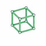 Coffret de construction - GEOMAG - Glow Recycled - 25 pieces - Luminescent - Magnétique - Plastique recyclé