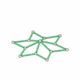 Coffret de construction - GEOMAG - Glow Recycled - 42 pieces - Luminescent - Magnétique - Plastique recyclé