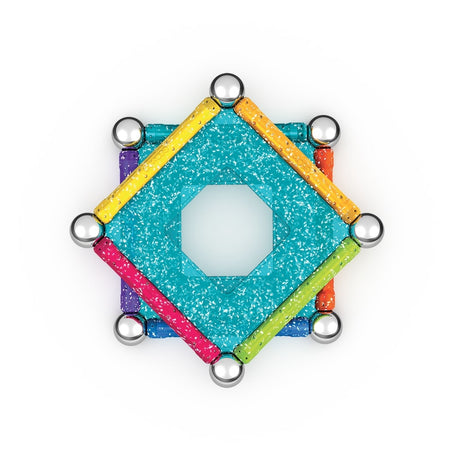 Jeu de construction magnétique - GEOMAG - Glitter Panels Recycled 22 pieces - Paillettes - Écologique - Créatif