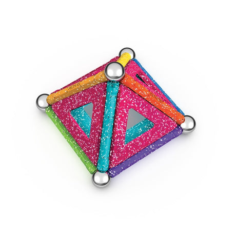 Jeu de construction magnétique - GEOMAG - Glitter Panels Recycled 22 pieces - Paillettes - Écologique - Créatif