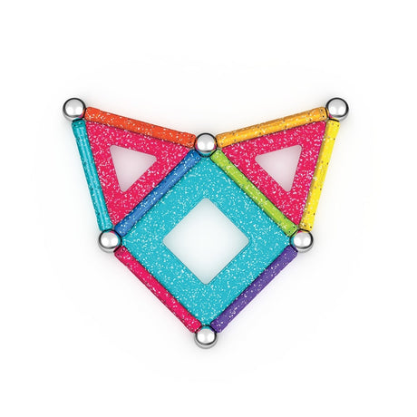 Jeu de construction magnétique - GEOMAG - Glitter Panels Recycled 22 pieces - Paillettes - Écologique - Créatif