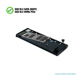 Boitier externe USB-C 3.2 Tooq Shinobi RGB - S-ATA/NVMe M.2 Type 2280 (Gris)