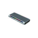 Boitier externe USB-C 3.2 Tooq Shinobi RGB - S-ATA/NVMe M.2 Type 2280 (Gris)