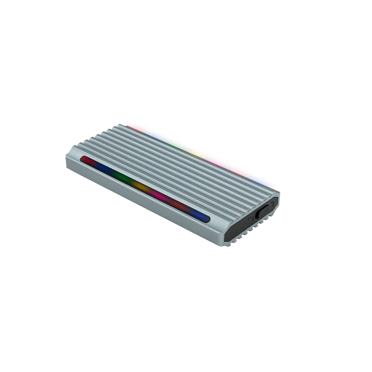 Boitier externe USB-C 3.2 Tooq Shinobi RGB - S-ATA/NVMe M.2 Type 2280 (Gris)