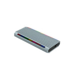 Boitier externe USB-C 3.2 Tooq Shinobi RGB - S-ATA/NVMe M.2 Type 2280 (Gris)