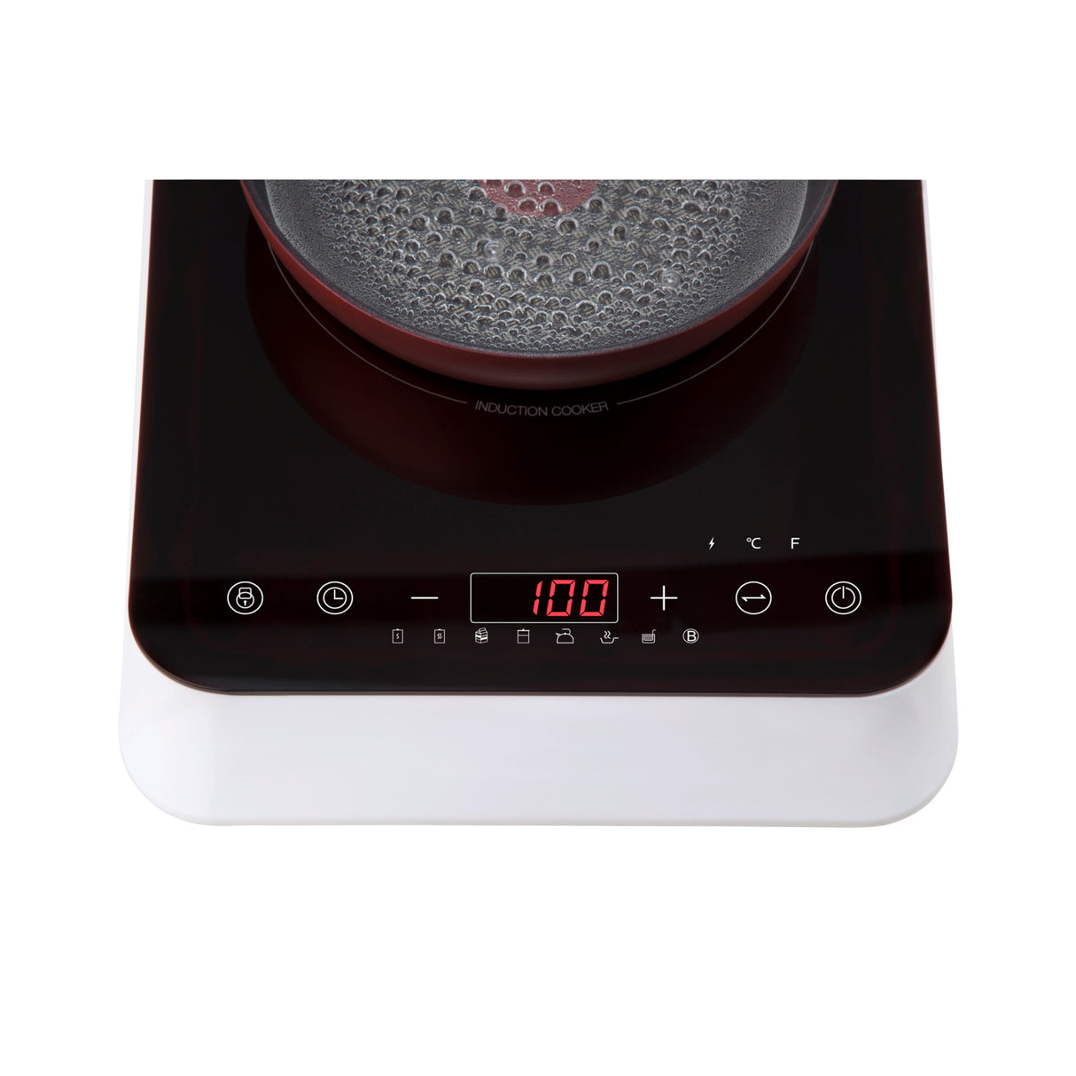 Plaque de cuisson a induction posable - MEDION - 1 feu - 2000 W - 29 x 38,5 x 6,3 cm - MD18490