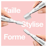 Mini-tondeuse de précision - BRAUN - FG1106 Sourcils- 1 vitesse - Pile - Gris / Blanc