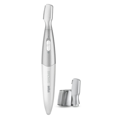 Mini-tondeuse de précision - BRAUN - FG1106 Sourcils- 1 vitesse - Pile - Gris / Blanc