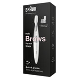 Mini-tondeuse de précision - BRAUN - FG1106 Sourcils- 1 vitesse - Pile - Gris / Blanc