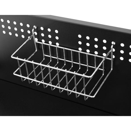 Chariot multifonction - COOKINGBOX - Plateau supérieur : 100 x 50 cm - Poignée - 2 roues arrieres - Acier