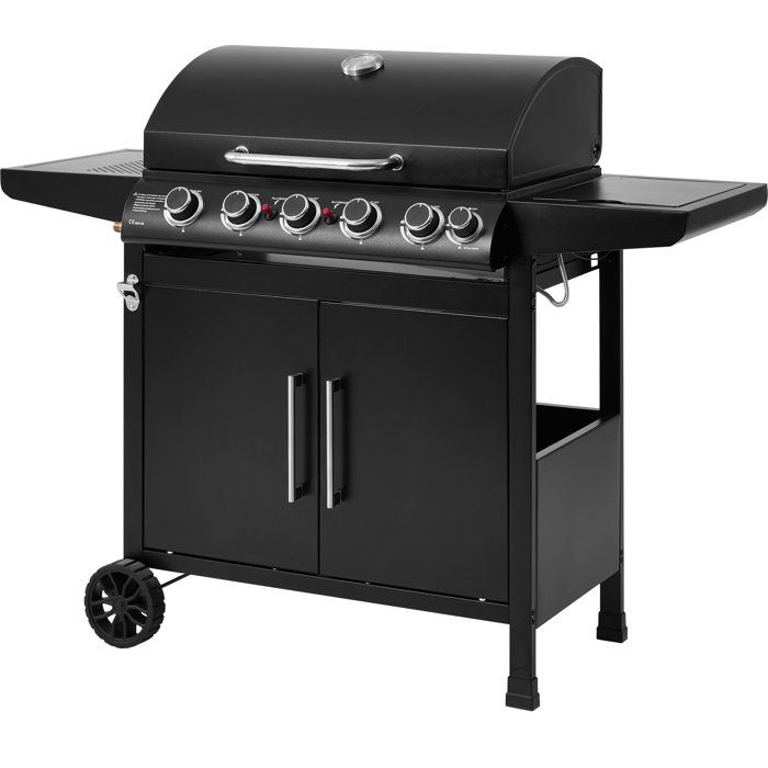 Barbecue a gaz - Cookingbox - Paarl - 5 brűleurs - Surface de cuisson : 70 x 42 cm - Grille de cuisson en acier