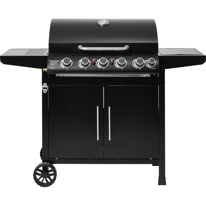 Barbecue a gaz - Cookingbox - Paarl - 5 brűleurs - Surface de cuisson : 70 x 42 cm - Grille de cuisson en acier