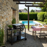Plancha a gaz - Cookingbox - Cuenca - 3 brûleurs - Surface de cuisson : 61 x 35 cm - Cuve en acier