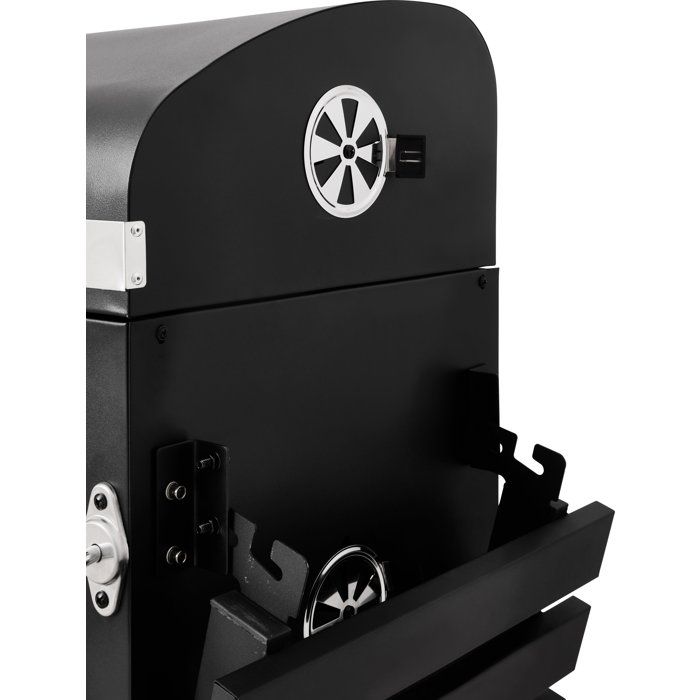 Barbecue charbon - Cookingbox - Clark - Ventilation réglable - Grille de cuisson en fonte - Acier et finitions inox