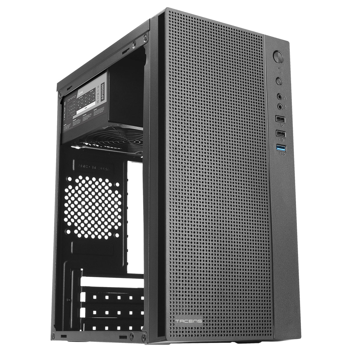 Boitier Mini Tour Micro ATX Anima AC5500 avec alimentation 500W (Noir)