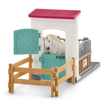 Box avec étalon Pur Sang anglais, Extension pour écurie schleich pour enfant, Schleich 42569 HORSE CLUB, des 5 ans