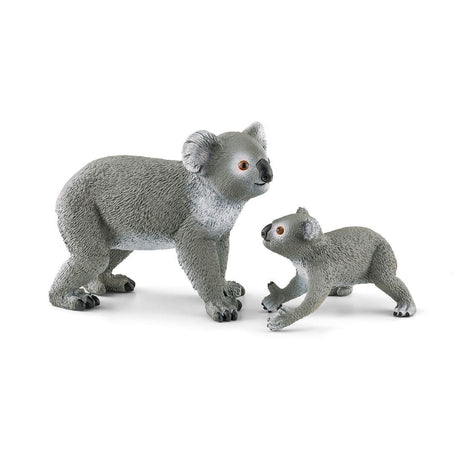 Figurine Maman et Bébé Koala, pour enfants des 3 ans,  13,6 x 5,8 x 19,2 cm -Schleich 42566 WILD LIFE