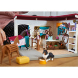 Boutique d'équitation pour chevaux schleich, Coffret schleich avec 67 éléments inclus dont 1 cheval schleich, coffret figurines