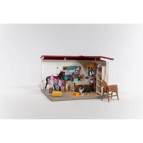 Boutique d'équitation pour chevaux schleich, Coffret schleich avec 67 éléments inclus dont 1 cheval schleich, coffret figurines