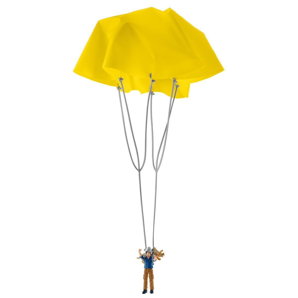 Sauvetage en Parachute, Coffret schleich avec 1 parachute, 1 figurine humaine et 1 dinosaure, Ensemble de Jouets Préhistoriques de