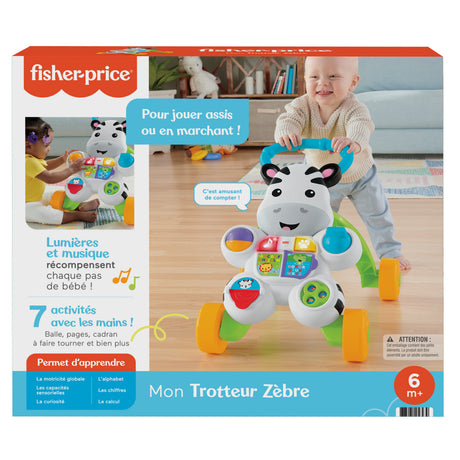 Fisher-Price - Mon Trotteur Zebre Parlant - Trotteur bébé  - 6 mois et + DLD96