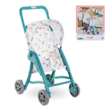 Poussette oursons - COROLLE - Accessoire Poupon 30cm - Bleu - Légere et facile d'utilisation