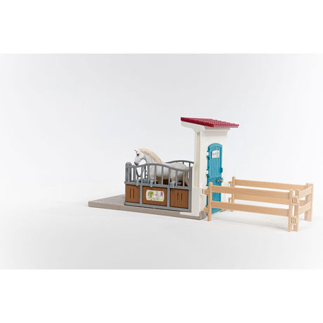 Box avec étalon Pur Sang anglais, Extension pour écurie schleich pour enfant, Schleich 42569 HORSE CLUB, des 5 ans