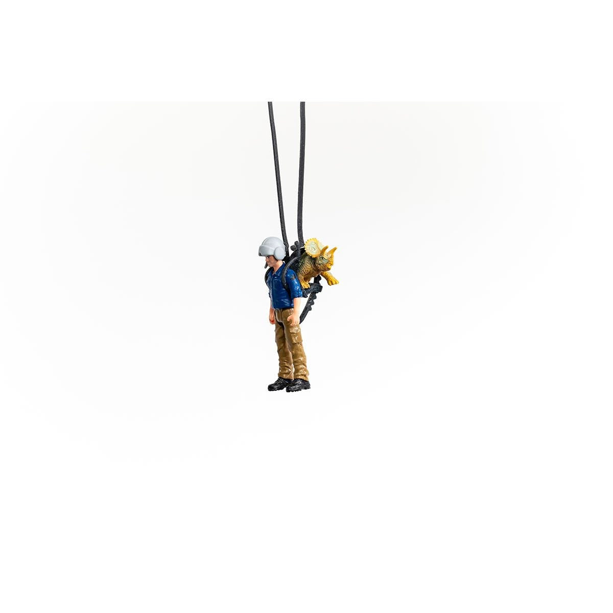 Sauvetage en Parachute, Coffret schleich avec 1 parachute, 1 figurine humaine et 1 dinosaure, Ensemble de Jouets Préhistoriques de