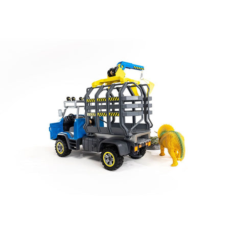 Mission de transport Dino, coffret de 43 pieces avec figurine tricératops et camion de transport, jouets dinosaures pour enfants