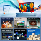 Hisense 50E7NQ - TV QLED 50" (126 cm) - 4K UHD 3840x2160 - HDR10 - TV connecté - 3xHDMI 2.1 - WiFi