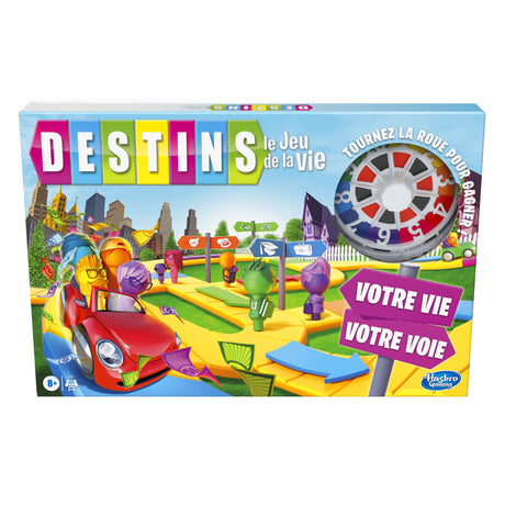 Destins Le jeu de la vie, Jeu de plateau pour la famille, 2 a 4 joueurs, pour enfants, des 8 ans, avec pions colorés, Hasbro Gaming